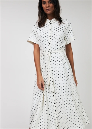 Blake dot midi kjole Offwhite Lollys Laundry 